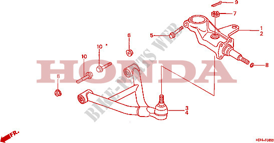 FRONT SUSPENSION ARM (TRX300) for Honda TRX 300 FOURTRAX 1989