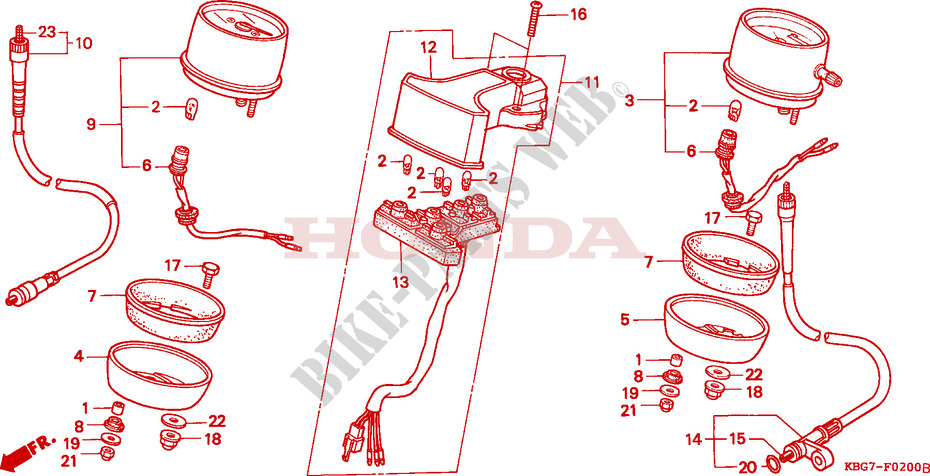 METER for Honda CB 250 TWO FIFTY HK 2004