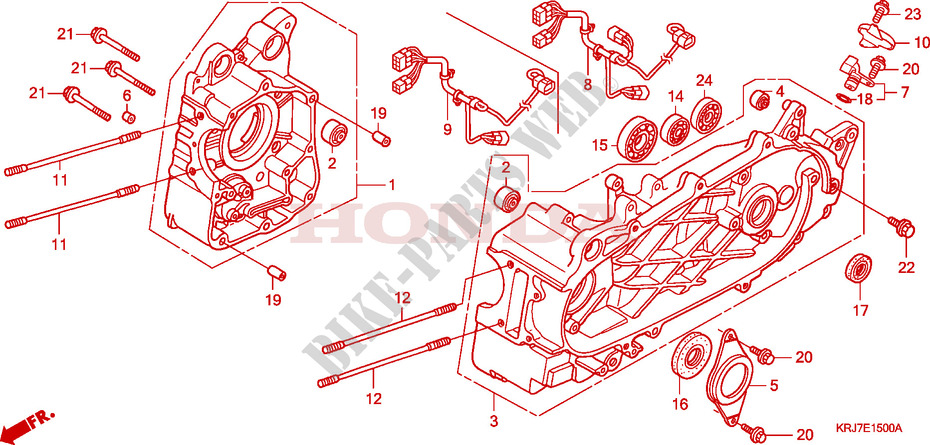 CRANKCASE for Honda S WING 125 FES ABS 2011