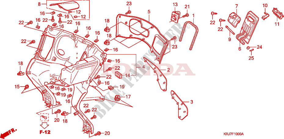 LEG SHIELD for Honda S WING 125 FES SPECIAL 2009