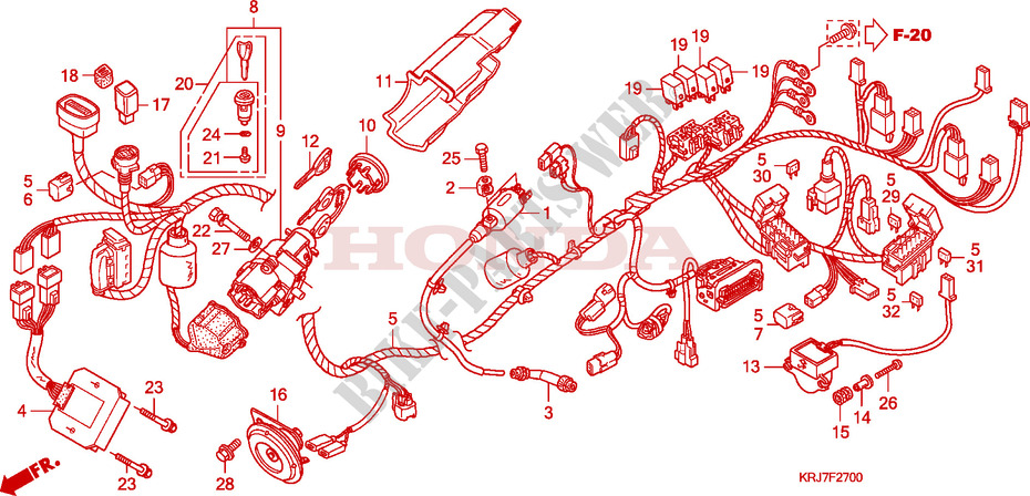 WIRE HARNESS for Honda S WING 125 FES ABS 2010