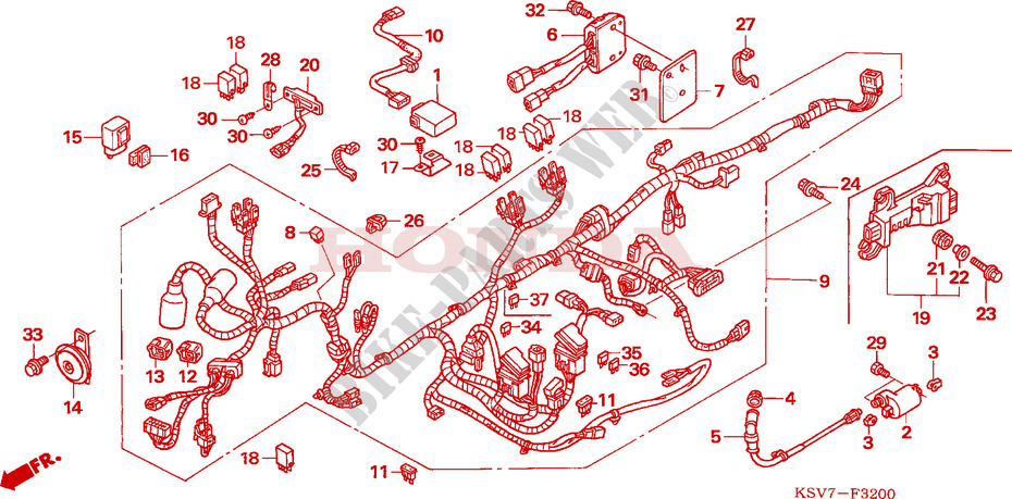 WIRE HARNESS for Honda FORZA 250 ABS 2005