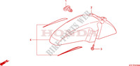 FRONT FENDER for Honda SH 125 R, REAR DRUM BRAKE 2008
