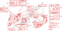 CAUTION LABEL for Honda SH 125 R, REAR DRUM BRAKE 2010