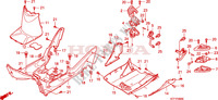 FLOOR PANEL for Honda SH 125 FREIN ARRIERE A DISQUE ET TOP BOX 2010