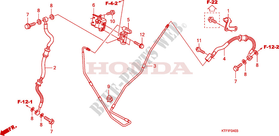 REAR BRAKE HOSE   BRAKE PIPE for Honda SH 125 FREIN ARRIERE A DISQUE ET TOP BOX 2010