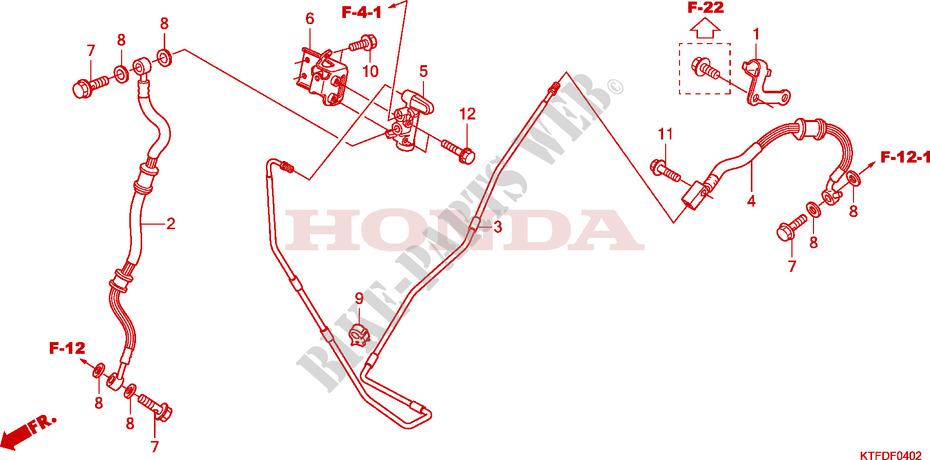 REAR BRAKE HOSE   BRAKE PIPE for Honda SH 150 2011