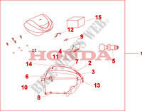 35 L TOP BOX OYSTER BEIGE METALLIC for Honda SH 300 SPECIAL 2E 2008