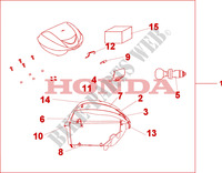 TOP BOX 35 L PEARL NIGHTSTAR BLACK for Honda SH 300 SPORTY ABS SPECIAL ED 2008