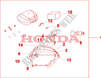 TOP BOX 35 L VELVET RED METALLIC for Honda SH 300 SPECIAL 2E 2008