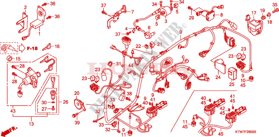 WIRE HARNESS for Honda SH 300 ABS 2007