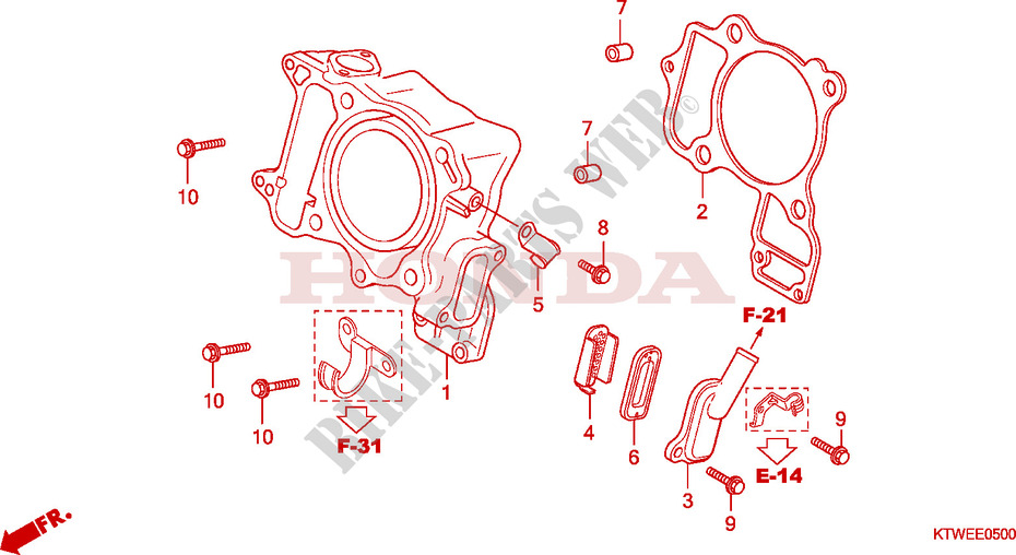 CYLINDER for Honda SH 300 SPORTY ABS TOP BOX 2010