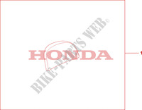 35L TOP BOX PAD for Honda PES 150 R TWO TONES SPECIAL 2008