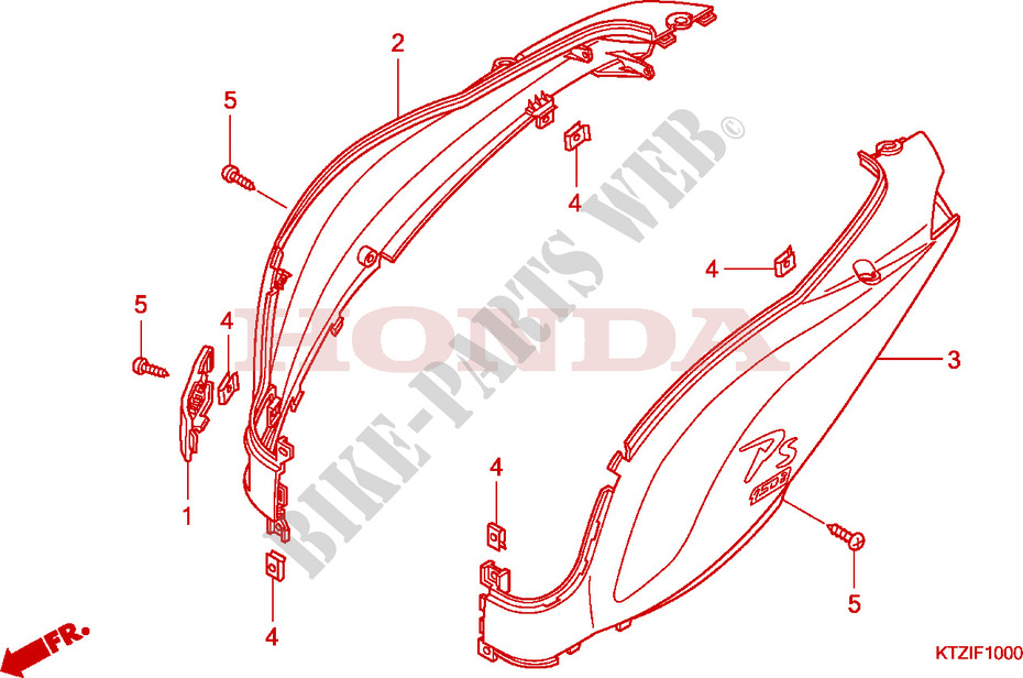 BODY COVER for Honda PES 125 INJECTION SPORTY SPECIAL 2010