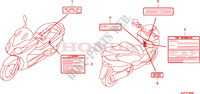 CAUTION LABEL for Honda FORZA 250 ABS 2009