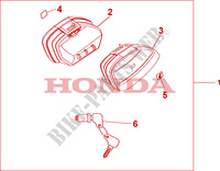 NARROW PANNIER SET for Honda XL 1000 VARADERO ABS 2009