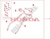 PANNIER STAY SET for Honda XL 1000 VARADERO ABS RED 2009