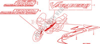 STICKERS for Honda XL 1000 VARADERO ABS RED 2008
