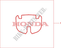 TOP BOX MAT for Honda XL 1000 VARADERO ABS YELLOW 2008 2009