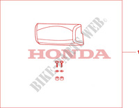 TOP BOX PILLION PAD (LOW) for Honda XL 1000 VARADERO ABS 2008