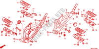 FOOTREST for Honda XL 1000 VARADERO ABS BLANCHE 2011