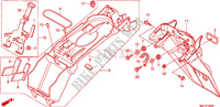 REAR FENDER for Honda XL 1000 VARADERO ABS BLANCHE 2011
