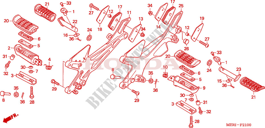 FOOTREST for Honda CBF 600 NAKED ABS SPECIAL 2005