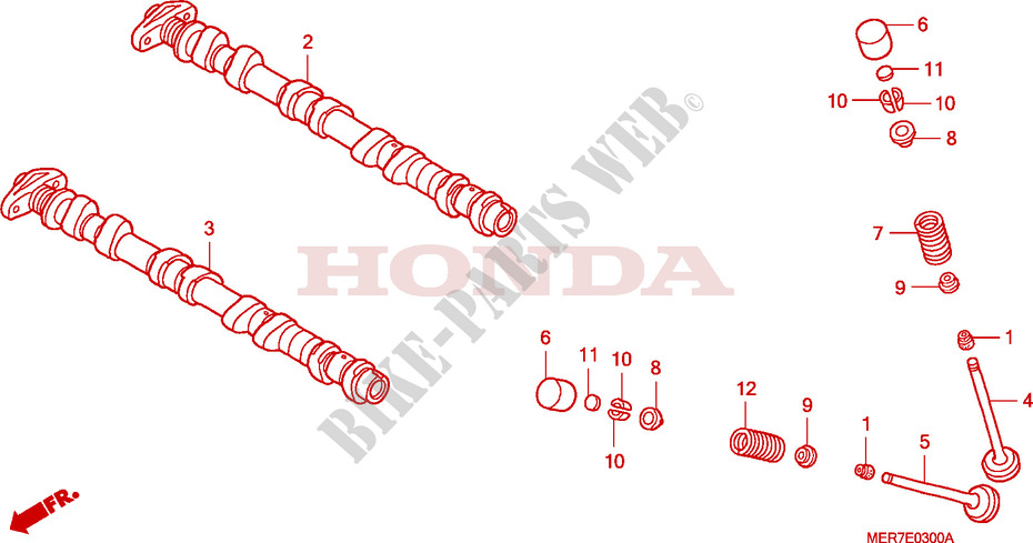 CAMSHAFT for Honda CBF 600 FAIRING ABS 2008
