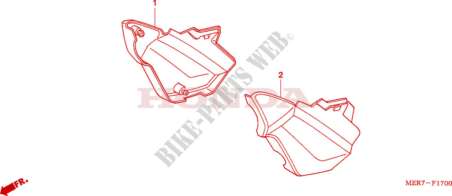 SIDE COVERS (CBF600S6/SA6/N6/NA6) for Honda CBF 600 FAIRING 2005