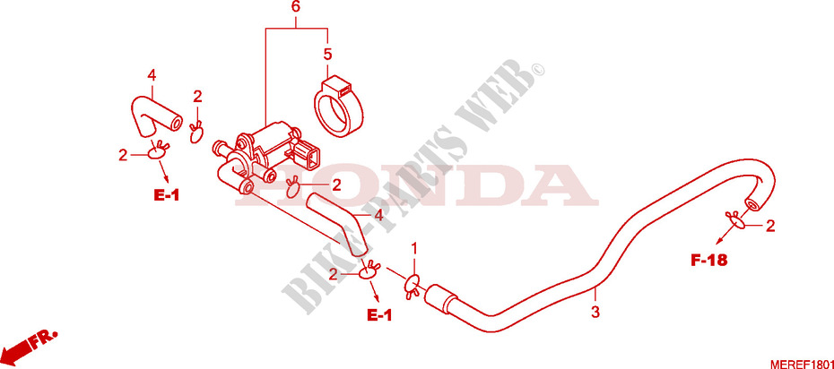AIR INJECTION CONTROL VALVE for Honda CBF 600 FAIRING ABS 25KW 2009