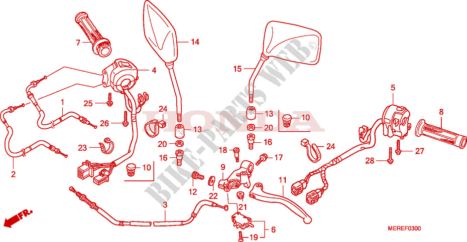 LEVER   SWITCH   CABLE for Honda CBF 600 NAKED ABS 2009