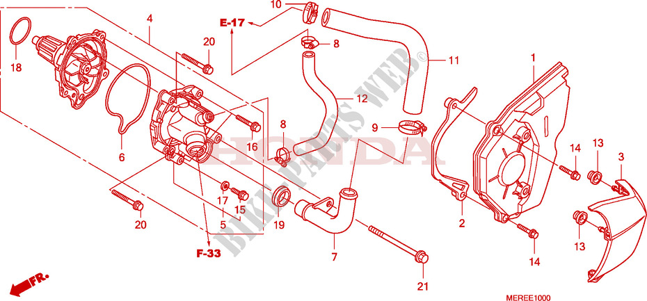 WATER PUMP for Honda CBF 600 NAKED ABS 25KW 2009