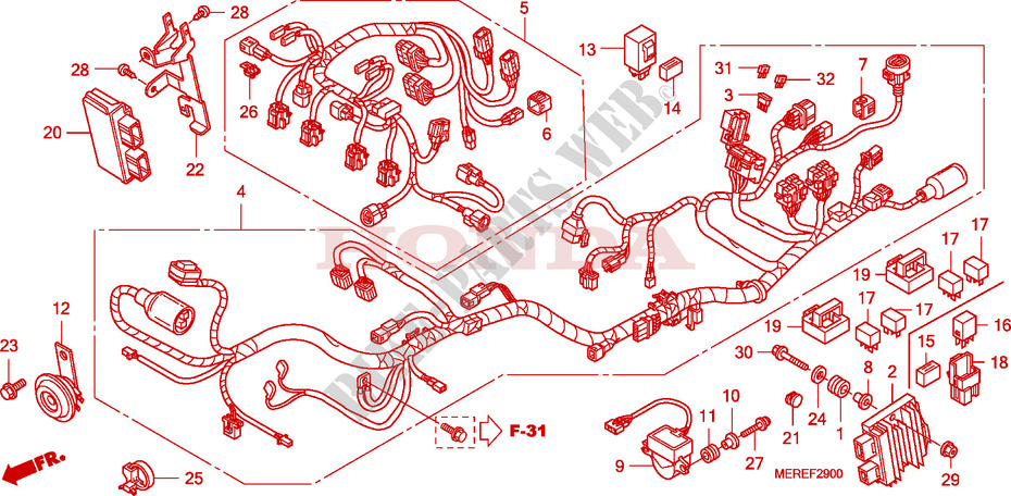 WIRE HARNESS for Honda CBF 600 NAKED 2009