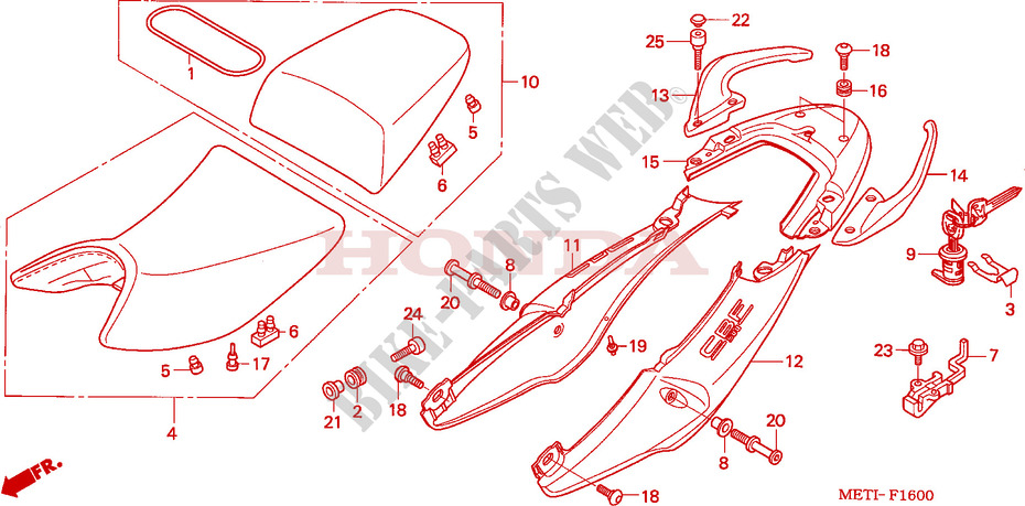 SIDE COVERS for Honda CBF 500 ABS 25KW 2006