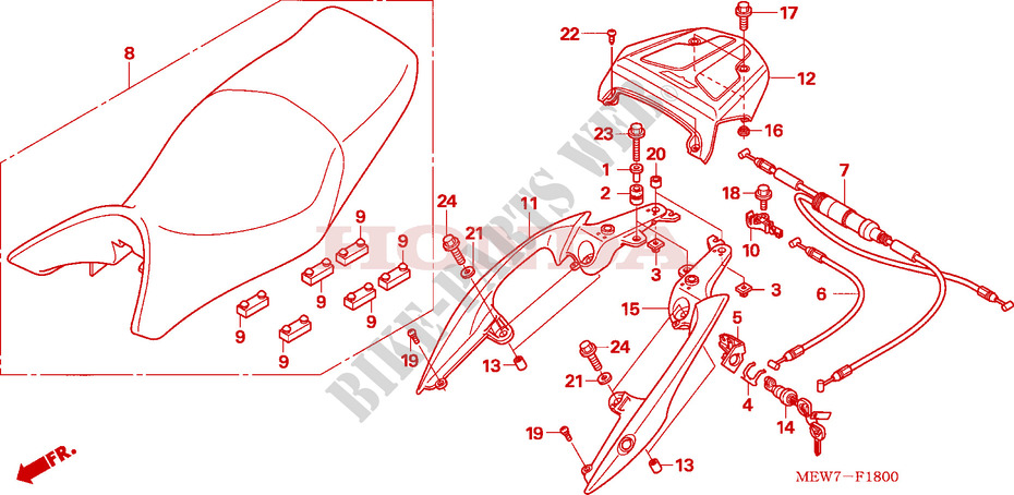 SEAT for Honda DEAUVILLE 700 2006