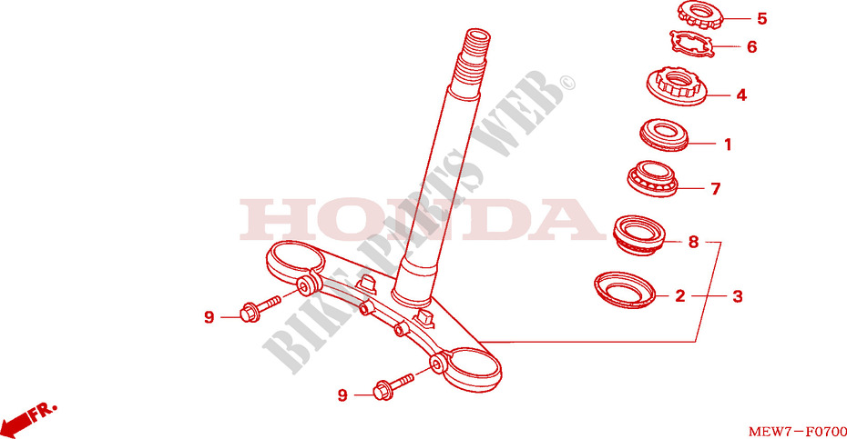 STEERING DAMPER for Honda DEAUVILLE 700 ABS 2010