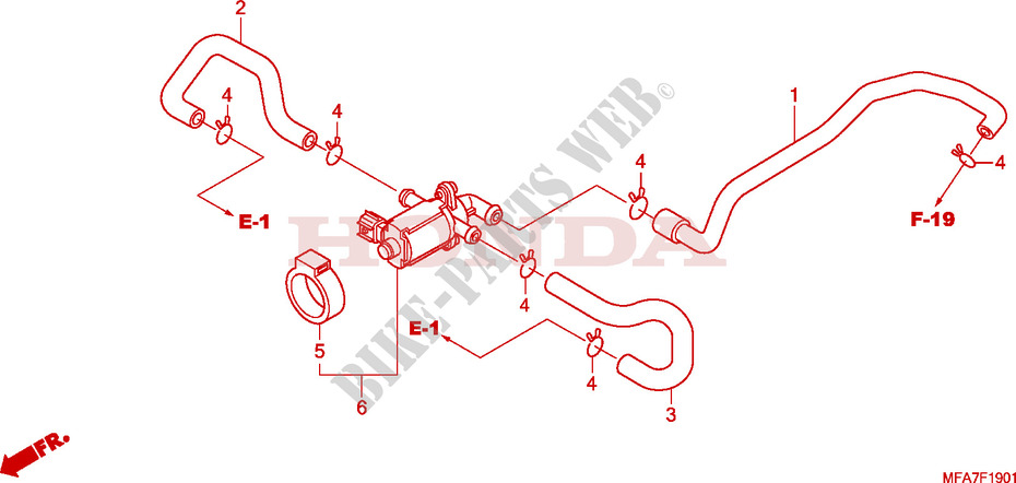 AIR INJECTION CONTROL VALVE for Honda CBF 1000 ABS 2007