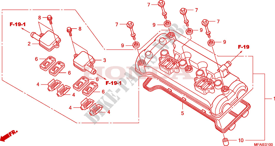 CYLINDER HEAD COVER for Honda CBF 1000 ABS 2008