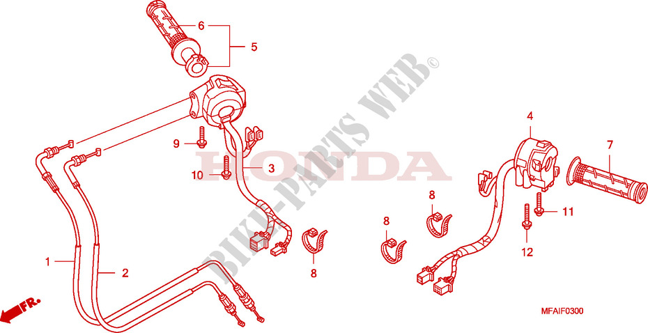 LEVER   SWITCH   CABLE for Honda CBF 1000 2008