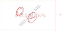 CRANKCASE COVER DECORATION SET PEARL SIENNA RED for Honda CBF 1000 2010