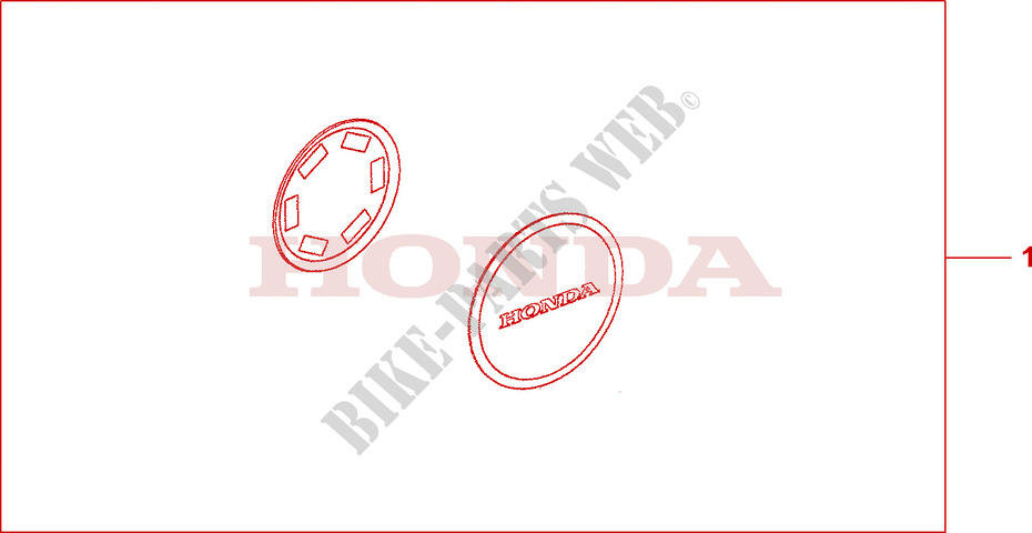 CRANKCASE COVER DECORATION SET QUASAR SILVER for Honda CBF 1000 2010