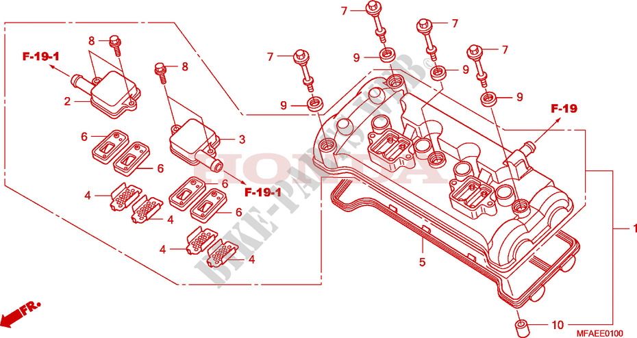 CYLINDER HEAD COVER for Honda CBF 1000 ABS 2010