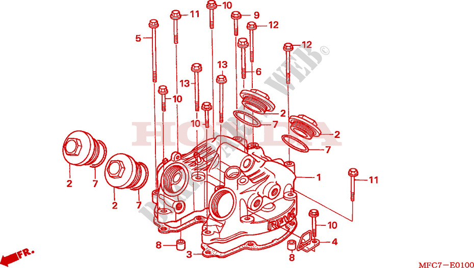 CYLINDER HEAD COVER for Honda FMX 650 FUNMOTO 2005