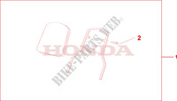 CHROME BACKREST WITH PAD for Honda SHADOW VT 750 SPIRIT 2009