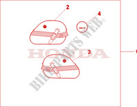 LEATHER SADDLE BAG for Honda SHADOW VT 750 SPIRIT 2009