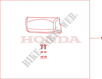 TOP BOX PILLION PAD (TOP) for Honda TRANSALP 700 ABS 2008