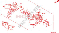 REAR BRAKE CALIPER (CB600F/F3) for Honda CB 600 F HORNET STRIPES 34HP 2009