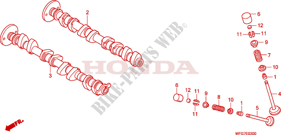 CAMSHAFT for Honda CB 600 F HORNET ABS STRIPE 34HP 2009