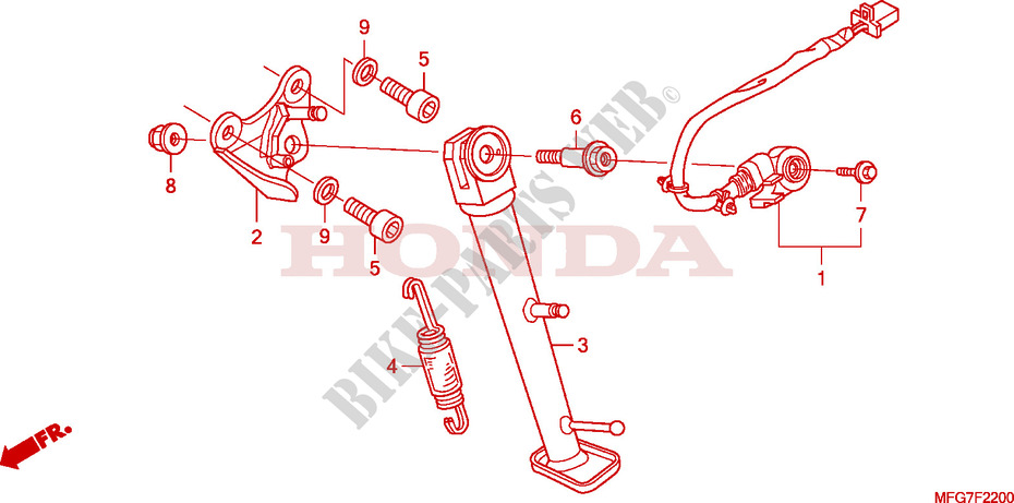 STAND for Honda CB 600 F HORNET ABS BLANCHE 2009