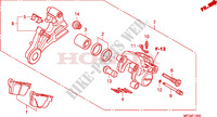 REAR BRAKE CALIPER(CB600F /F3) for Honda CB 600 F HORNET STRIPE 2010